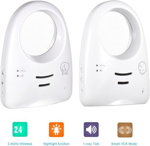 جهاز مراقبة الطفل الرقمي اللاسلكي Splenssy بتردد 2.4 جيجا هرتز، جهاز مراقبة الطفل في اتجاه واحد، كاشف صرخة الطفل الشفاف، ناقل الحركة الحساس in Kuwait
