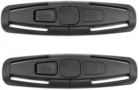 قطعتان من مشبك حزام الصدر للمقعد العالمي، مشبك حزام أمان المقعد لعربات الأطفال والكراسي العالية، مشبك حزام أمان بديل عالمي للأطفال قطعتان in Kuwait