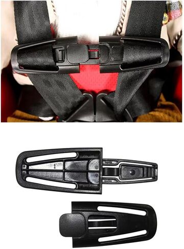 قطعتان من مشبك حزام الصدر للمقعد العالمي، مشبك حزام أمان المقعد لعربات الأطفال والكراسي العالية، مشبك حزام أمان بديل عالمي للأطفال قطعتان in Kuwait