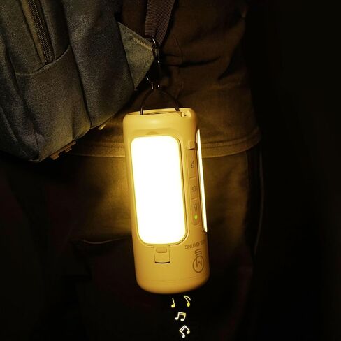 مصباح تخييم قابل لإعادة الشحن من MOSLIGHTING مع مكبر صوت بلوتوث، 10000 مللي أمبير في الساعة، مصباح يدوي LED محمول، فوانيس قابلة للطي، مقاومة للماء IP54، 4 أوضاع تعتيم بدون خطوات، فانوس انقطاع التيار الكهربائي للمنزل in Saudi Arabia