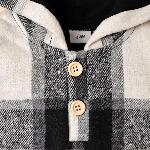 ODIMAME Toddler Baby Boy Clothes Long Sleeve Dinosaur Plaid Hoodie Sweatshirt + Pocket Pants Set 6 Months-4 Years in Kuwait