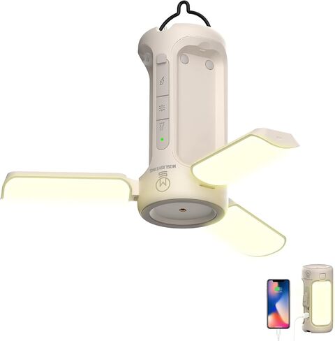 مصباح تخييم قابل لإعادة الشحن من MOSLIGHTING مع مكبر صوت بلوتوث، 10000 مللي أمبير في الساعة، مصباح يدوي LED محمول، فوانيس قابلة للطي، مقاومة للماء IP54، 4 أوضاع تعتيم بدون خطوات، فانوس انقطاع التيار الكهربائي للمنزل in Saudi Arabia
