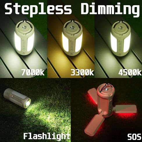 مصباح تخييم قابل لإعادة الشحن من MOSLIGHTING مع مكبر صوت بلوتوث، 10000 مللي أمبير في الساعة، مصباح يدوي LED محمول، فوانيس قابلة للطي، مقاومة للماء IP54، 4 أوضاع تعتيم بدون خطوات، فانوس انقطاع التيار الكهربائي للمنزل in Saudi Arabia