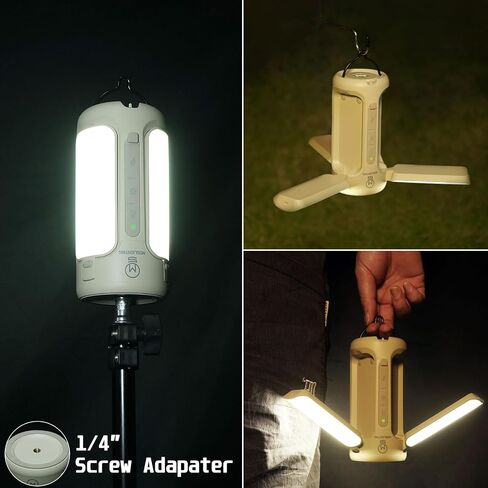 مصباح تخييم قابل لإعادة الشحن من MOSLIGHTING مع مكبر صوت بلوتوث، 10000 مللي أمبير في الساعة، مصباح يدوي LED محمول، فوانيس قابلة للطي، مقاومة للماء IP54، 4 أوضاع تعتيم بدون خطوات، فانوس انقطاع التيار الكهربائي للمنزل in Saudi Arabia