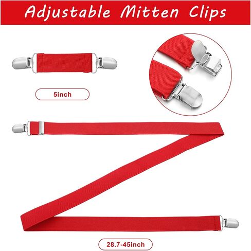 Ceenna 9 Pcs Glove Clips For Kids Adjustable Mitten Strap in Saudi Arabia