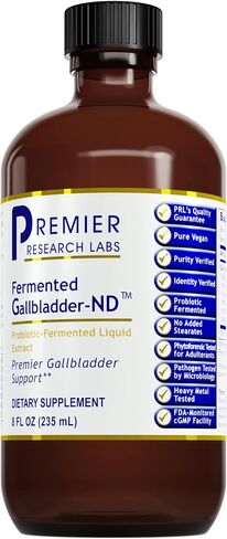 Premier Research Labs المرارة المخمرة-ND - البروبيوتيك لصحة المرارة - مع الخرشوف ومستخلص الشمندر ومستخلص شوك الحليب - نباتي نقي - 8 أونصة سائلة in Saudi Arabia