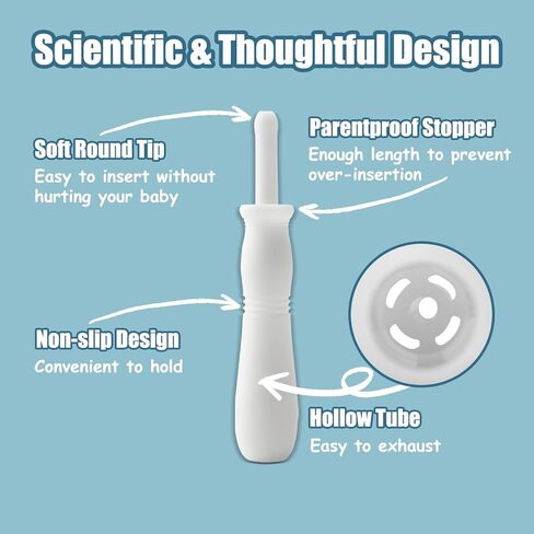 اديليديون مخفف للغازات والمغص للاطفال الرضع، عصا لتخفيف المغص وانتفاخ البطن، لتخفيف الإمساك الفوري لحديثي الولادة من الاولاد والبنات من 12 قطعة in Kuwait