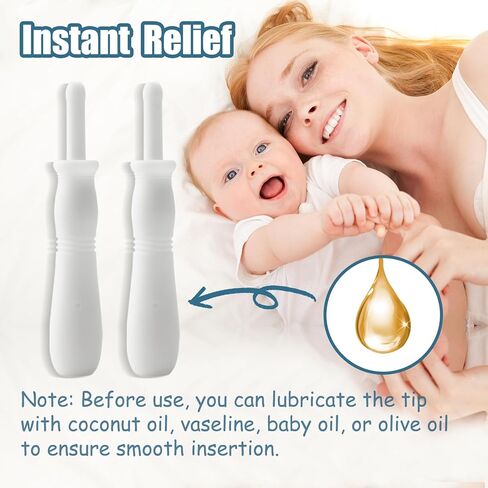 اديليديون مخفف للغازات والمغص للاطفال الرضع، عصا لتخفيف المغص وانتفاخ البطن، لتخفيف الإمساك الفوري لحديثي الولادة من الاولاد والبنات من 12 قطعة in Kuwait