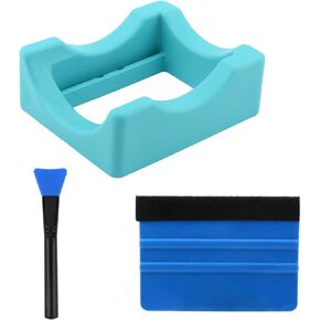 Silicone Cup Cradle with Edge Squeegee and Silicone Brush, Cup Holder with Built-in Slot, Light and Portable, for Mugs, Glasses, Coffee Cups, Glass Jars, Wine Bottles(Size:3 Pcs) in Saudi Arabia