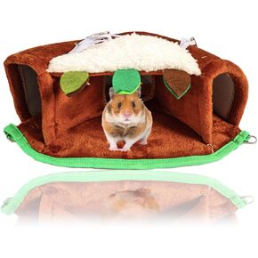 Mechpia منزل نفق الهامستر، قابل للغسل، مخبأ للحيوانات الصغيرة، سرير أنبوبي دافئ، لعب للهامستر جربيل، سنجاب الفأر in Kuwait