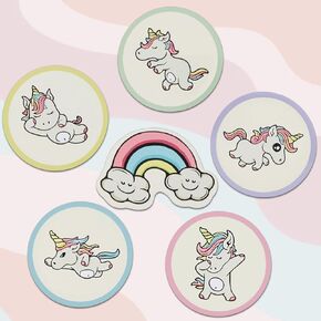 ملصقات مغناطيسية للتدريب على استخدام المرحاض مكونة من 35 قطعة بتصميم وحيد القرن in Kuwait