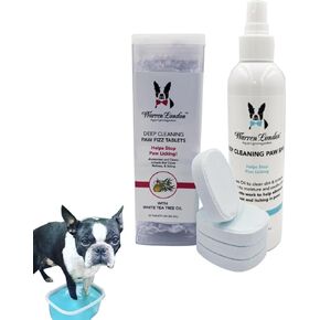 Warren London Deep Cleaning Paw Soak | Soothing Itchy Paw Relief for Dogs with Seaweed, Tea Tree Oil, & Aloe Vera | Anti Licking for Dogs Paws | 5 Minute Paw Spa Service at Home | 12 Tablets
