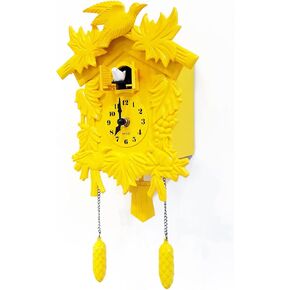 WALPLUS Chiming Classic Black Cuckoo Wall Clock Hanging Bird Clock Home Decor Christmas Clock Gifts in Kuwait