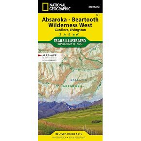 Absaroka-Beartooth Wilderness West Map [Gardiner, Livingston] (National Geographic Trails Illustrated Map, 721) in Kuwait