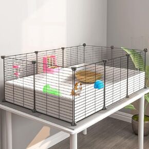 Oneluck Guinea Pig Cage,Indoor Habitat Cage with Waterproof Plastic Bottom,Playpen for Small Pet Bunny, Turtle, Hamste, Loft and Partition in Kuwait