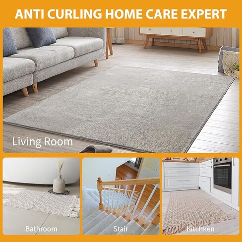 SAEUYVB [30 PCS Rug Tape, Carpet Stickers, Non Slip Rug Pads for Hardwood Floors and Tiles, Double Sided Non-Slip Carpet Tape,Reusable and Washable Rug Corner Grippers for Area Rugs in Kuwait