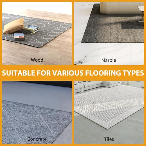 SAEUYVB [30 PCS Rug Tape, Carpet Stickers, Non Slip Rug Pads for Hardwood Floors and Tiles, Double Sided Non-Slip Carpet Tape,Reusable and Washable Rug Corner Grippers for Area Rugs in Kuwait