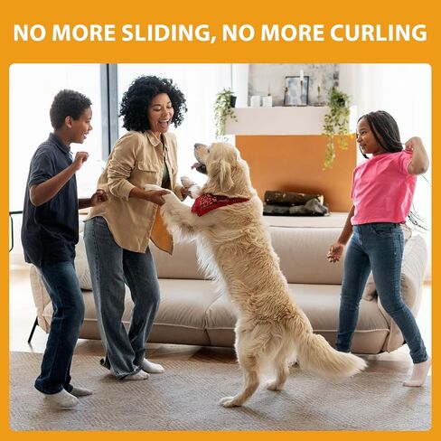 SAEUYVB [30 PCS Rug Tape, Carpet Stickers, Non Slip Rug Pads for Hardwood Floors and Tiles, Double Sided Non-Slip Carpet Tape,Reusable and Washable Rug Corner Grippers for Area Rugs in Kuwait