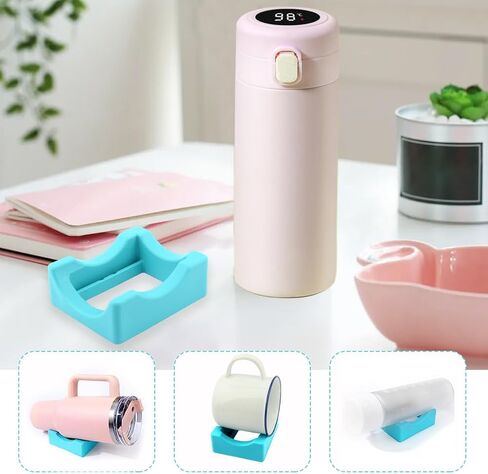 Silicone Cup Cradle with Edge Squeegee and Silicone Brush, Cup Holder with Built-in Slot, Light and Portable, for Mugs, Glasses, Coffee Cups, Glass Jars, Wine Bottles(Size:3 Pcs) in Saudi Arabia