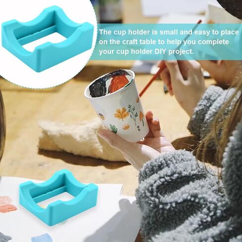 Silicone Cup Cradle with Edge Squeegee and Silicone Brush, Cup Holder with Built-in Slot, Light and Portable, for Mugs, Glasses, Coffee Cups, Glass Jars, Wine Bottles(Size:3 Pcs) in Saudi Arabia