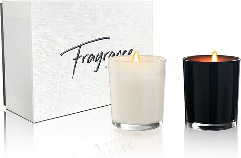 Mysflosy 2 Pack Soy Aromatherapy Candles, Scented Candle Set with Verbena and Vanilla Scents, Soy Candles Gifts for Women and Men, Home Fragrance Decor Gift, 2 x 5 oz in Saudi Arabia