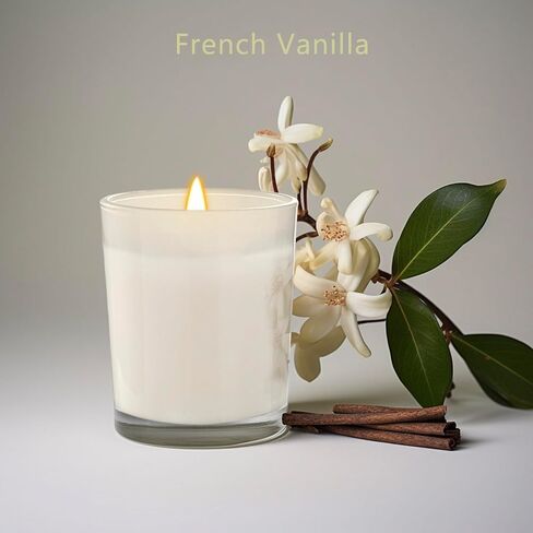 Mysflosy 2 Pack Soy Aromatherapy Candles, Scented Candle Set with Verbena and Vanilla Scents, Soy Candles Gifts for Women and Men, Home Fragrance Decor Gift, 2 x 5 oz in Saudi Arabia