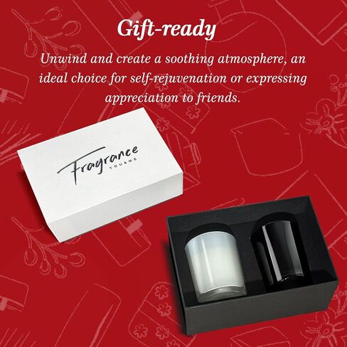 Mysflosy 2 Pack Soy Aromatherapy Candles, Scented Candle Set with Verbena and Vanilla Scents, Soy Candles Gifts for Women and Men, Home Fragrance Decor Gift, 2 x 5 oz in Saudi Arabia