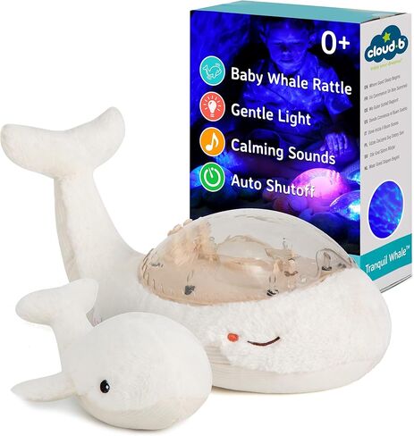 ضوء ليلي لجهاز عرض المحيط Cloud b مع أصوات بيضاء مهدئة | إعدادات قابلة للتعديل وإيقاف تلقائي | Tranquil Turtle™ - أكوا in Kuwait