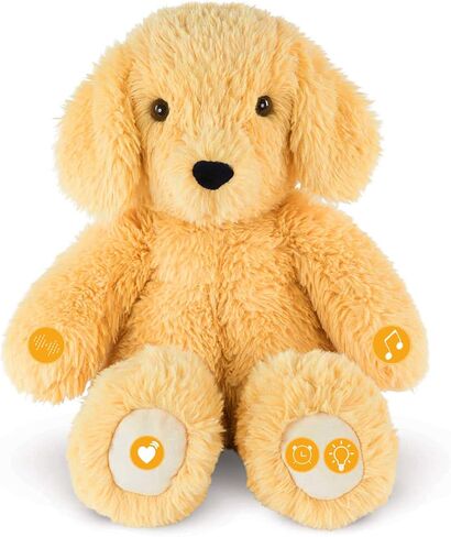 BEREST Newborns Musical Baby Sleep Soother, Mom's Heartbeat White Noise Machine, Bear Sleeping Aid with Cry Sensor, Night Light & 9 Sounds Therapy, Classic Sleeping Bear Infant Sleeping Aid Toy(Brown) in Kuwait