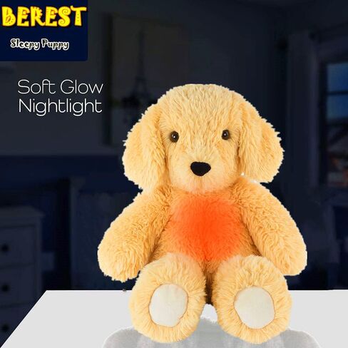BEREST Newborns Musical Baby Sleep Soother, Mom's Heartbeat White Noise Machine, Bear Sleeping Aid with Cry Sensor, Night Light & 9 Sounds Therapy, Classic Sleeping Bear Infant Sleeping Aid Toy(Brown) in Kuwait