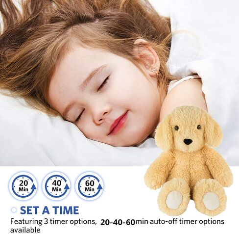 BEREST Newborns Musical Baby Sleep Soother, Mom's Heartbeat White Noise Machine, Bear Sleeping Aid with Cry Sensor, Night Light & 9 Sounds Therapy, Classic Sleeping Bear Infant Sleeping Aid Toy(Brown) in Kuwait