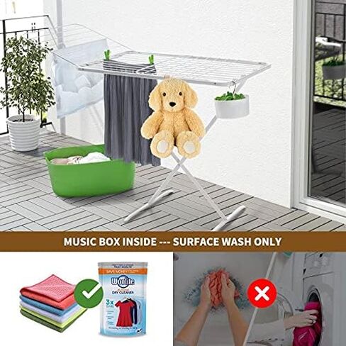 BEREST Newborns Musical Baby Sleep Soother, Mom's Heartbeat White Noise Machine, Bear Sleeping Aid with Cry Sensor, Night Light & 9 Sounds Therapy, Classic Sleeping Bear Infant Sleeping Aid Toy(Brown) in Kuwait