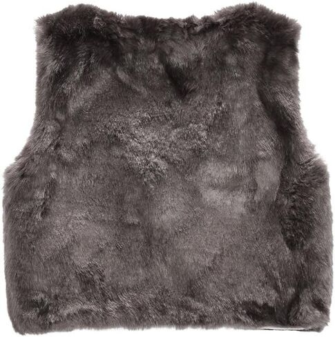 سترة LJYH للفتيات الصغيرات من الفرو الصناعي الناعم بدون أكمام in Kuwait