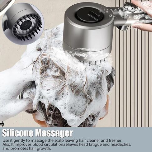 رأس دش مع رأس دش محمول بالضغط العالي 3 أوضاع رذاذ مع صمام تشغيل/إيقاف للحمامات - مثالي للبالغين والأطفال والحيوانات الأليفة in Kuwait