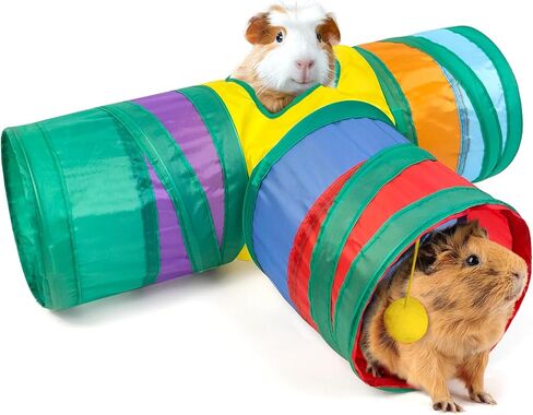 TiereCare Guinea Pig Tunnel - Collapsible Tubes Toys for Chinchilla Hamster Hedgehog and Other Small Animal in Kuwait