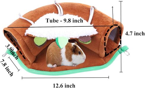 Mechpia منزل نفق الهامستر، قابل للغسل، مخبأ للحيوانات الصغيرة، سرير أنبوبي دافئ، لعب للهامستر جربيل، سنجاب الفأر in Kuwait
