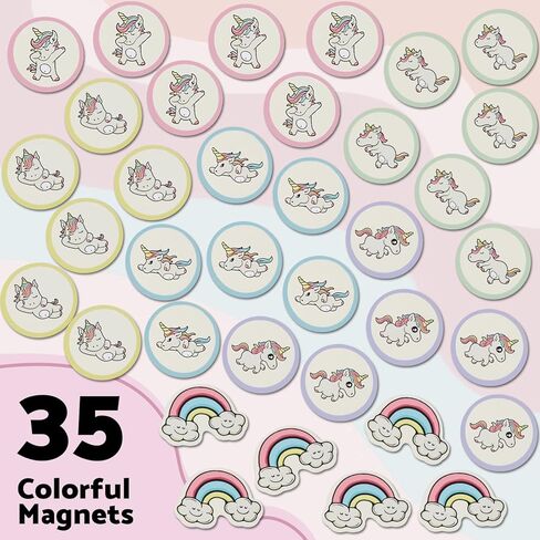 ملصقات مغناطيسية للتدريب على استخدام المرحاض مكونة من 35 قطعة بتصميم وحيد القرن in Kuwait