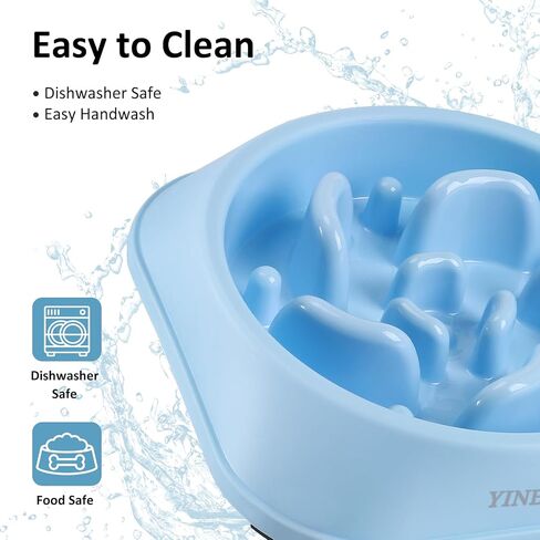 yineya 2pcs تغذية بطيئة الكلب السلطانيات سلالة كبيرة، الكلب وعاء التغذية البطيئة، أطباق طعام الكلب تغذية بطيئة، وعاء الكلب تغذية بطيئة، وعاء الكلب الذي يبطئ الأكل، لغز أطباق طعام الكلب، وعاء الأكل البطيء للكلب in Saudi Arabia