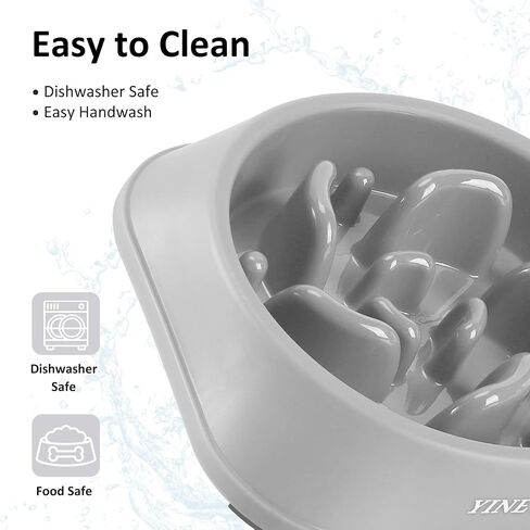 yineya 2pcs تغذية بطيئة الكلب السلطانيات سلالة كبيرة، الكلب وعاء التغذية البطيئة، أطباق طعام الكلب تغذية بطيئة، وعاء الكلب تغذية بطيئة، وعاء الكلب الذي يبطئ الأكل، لغز أطباق طعام الكلب، وعاء الأكل البطيء للكلب in Kuwait