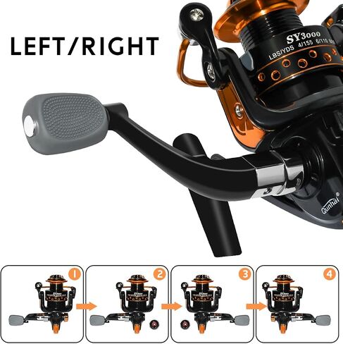 Summer and Centron Spinning Reels, 12 +1 BB Light Weight & Ultra Smooth Reel for Ice/Summer 3000/1000 Fishing Reel by QINGLER in Saudi Arabia