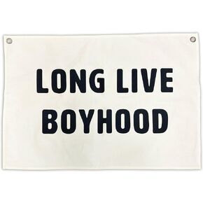 لافتة قماشية بتصميم علم طويل العمر مقاس 20 انش × 30 انش - ديكور غرفة الاولاد لتزيين الحضانة للاولاد والاطفال الصغار، ديكور حائط للاولاد in Kuwait