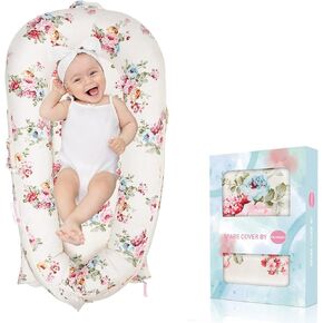 Baby Lounger Cover for Dockatot Deluxe + | 100% Cotton Hypoallergenic Newborn Premium Quality Spare Cover(Cover Only) (Rainbow) in Kuwait