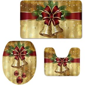 FOR U DESIGNS طقم سجادة حمام مكون من 3 قطع عباد الشمس مطبوع مانع للانزلاق سجادة حمام كونتور غطاء المرحاض البساط in Kuwait