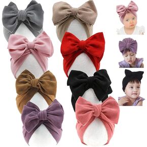 Yili Maizi Baby Turban Newborn Girl Hospital Hat Cotton Toddler Big Hair Bow Infant Toddler Kid Headwrap