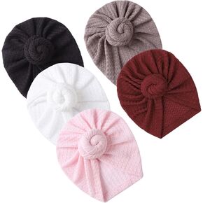 Baby Hats Newborn Baby Turban Baby Girls Hospital Hat Infant Toddler Kid Hat Big Hair Bow Top Knot Head Wrap in Kuwait