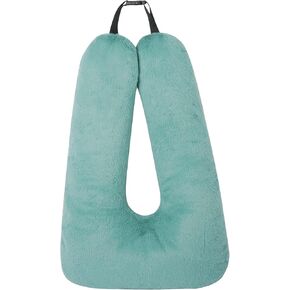 3-7 Y/O Pink Kids Travel Pillow for Car & Airplane, Soft Kids Neck Pillow for Traveling in Car Seat, Provides Double Support for Toddlers Head & Chin in Road Trips, Washable