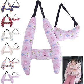 H-Shape Car Sleeping Head Support + Car Pillow - Ergonomic Design - Soft,Breathable - Adjustable Shoulder Straps -Suitable for Adults/Kids Car and Plane Travel in Saudi Arabia
