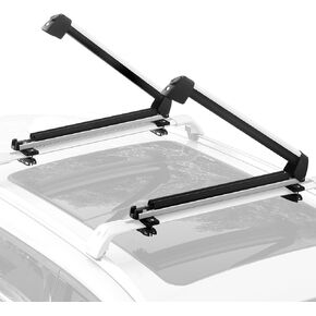 نيلومو رفوف سيارة للتزلج والتزلج على الجليد، رفوف تزلج لسقف السيارة، رفوف التزلج على الجليد للسقف 31 انش تناسب 4 ازواج من الواح التزلج، قطعتان من الواح التزلج على الجليد مناسبة للقضبان المتقاطعة in Kuwait