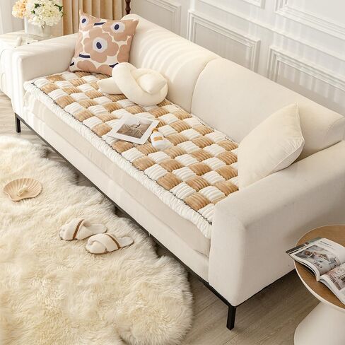 Couch Cover for Dogs Washable, Sofa Cover Protector, Couch Covers for 3 Cushion Couch Sofa Pet Friendly, Soft, Non Slip (27.6 x 70.9 Inch, Dark Brown) in Kuwait