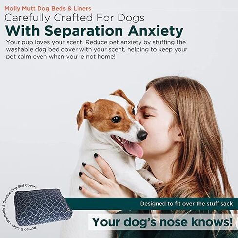 Molly Mutt Medium to Large Dog Bed Cover - Rocketman Print - Measures 27"x36"x5’’ - 100% Cotton - Durable - Breathable - Sustainable - Machine Washable Dog Bed Cover in Kuwait